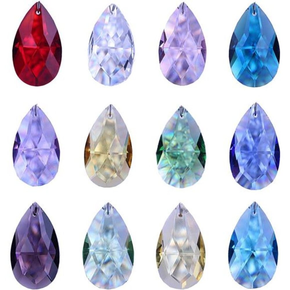 38mm Multi-Color Feng Shui Faceted Decorating Crystal Grid